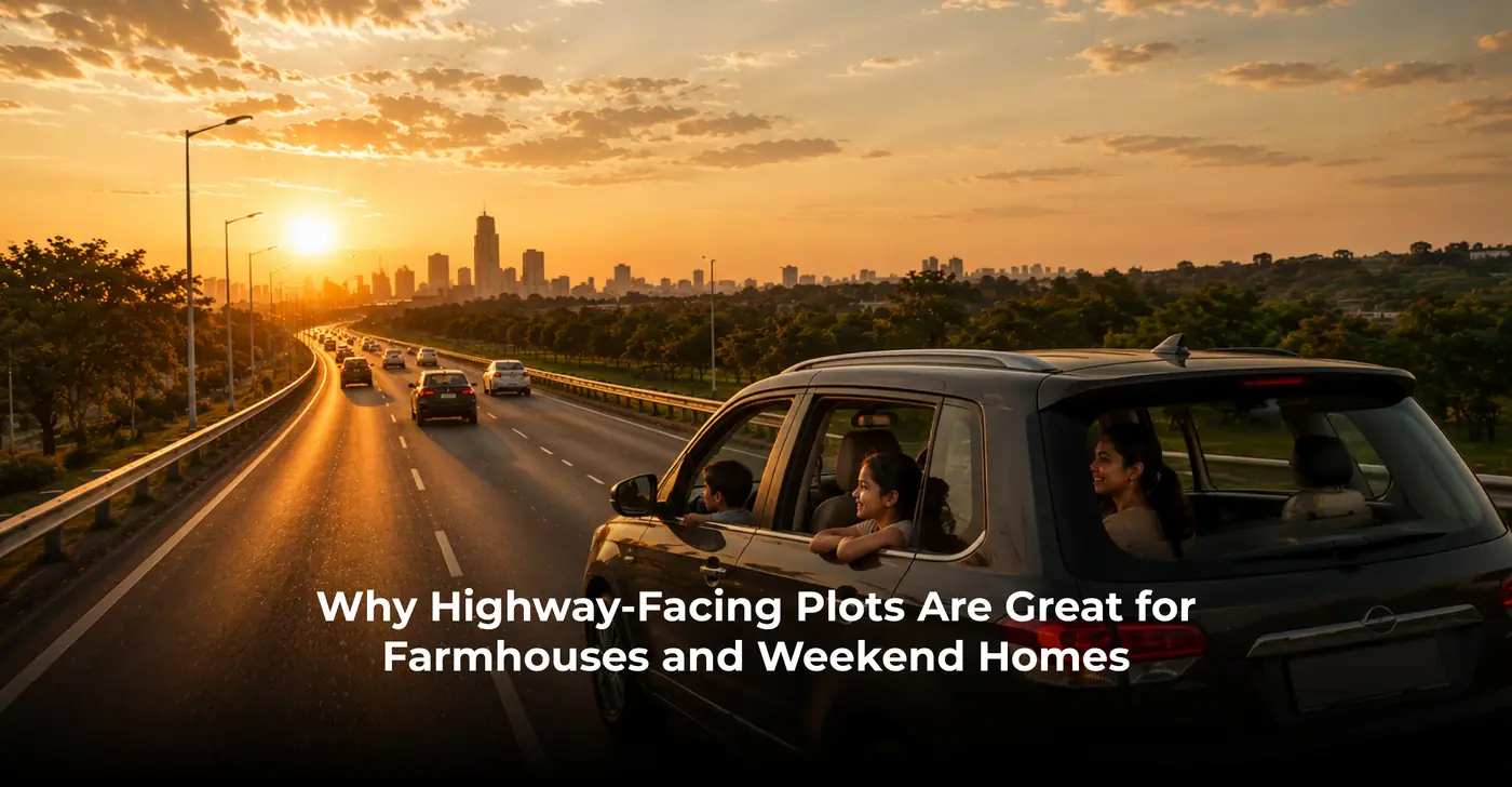 Why Highway-Facing Plots Are Great for Farmhouses and Weekend Homes