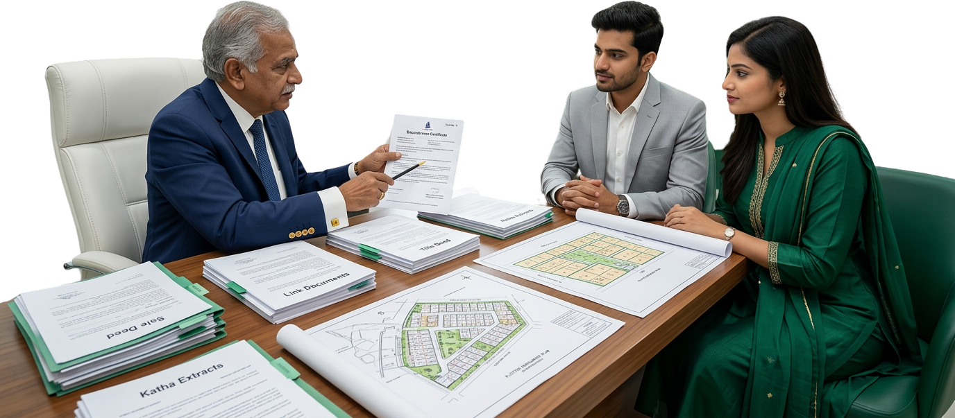 Property encumbrance verification before buying a plot