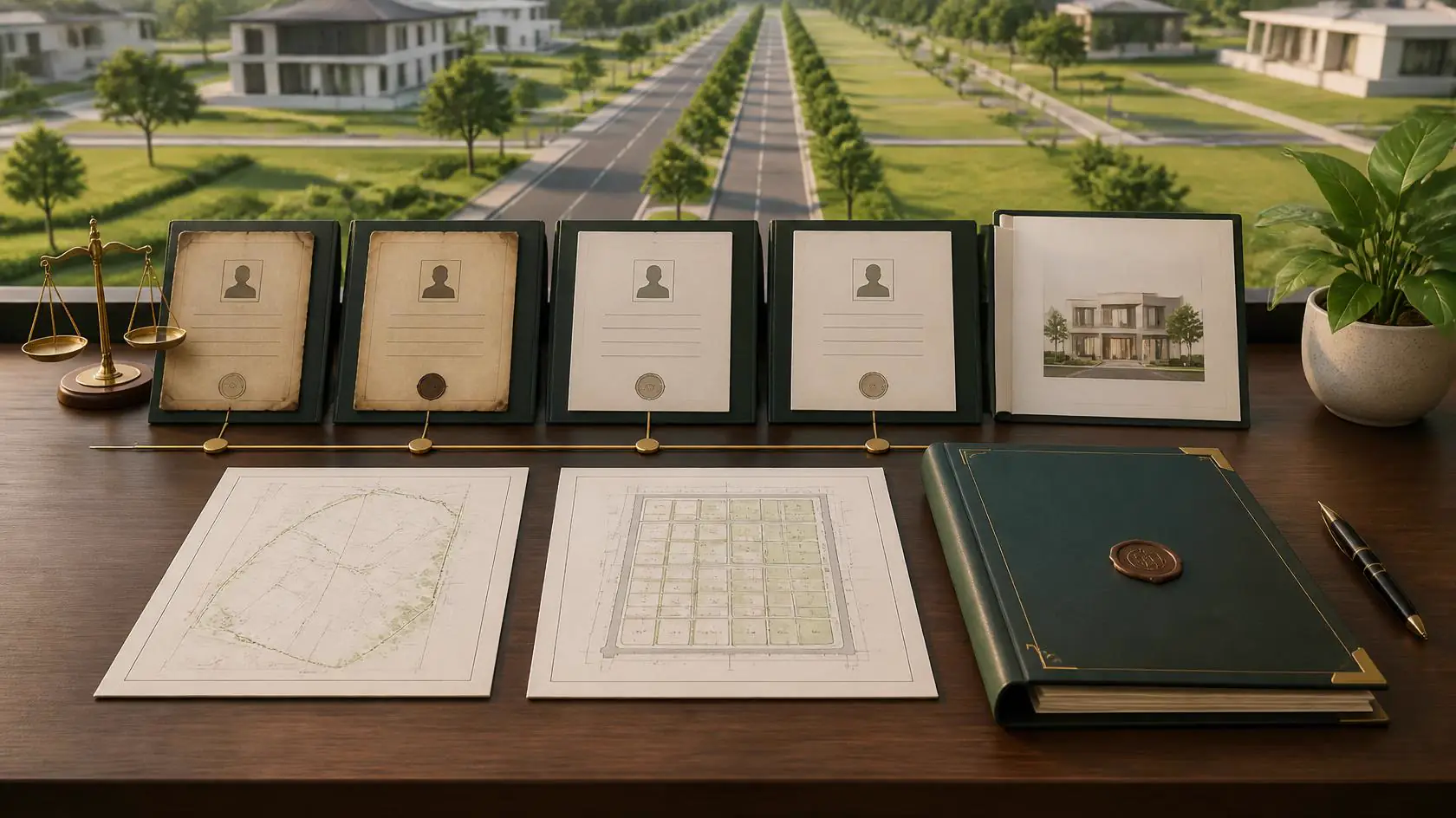 Historical property ownership documents explaining the chain of title